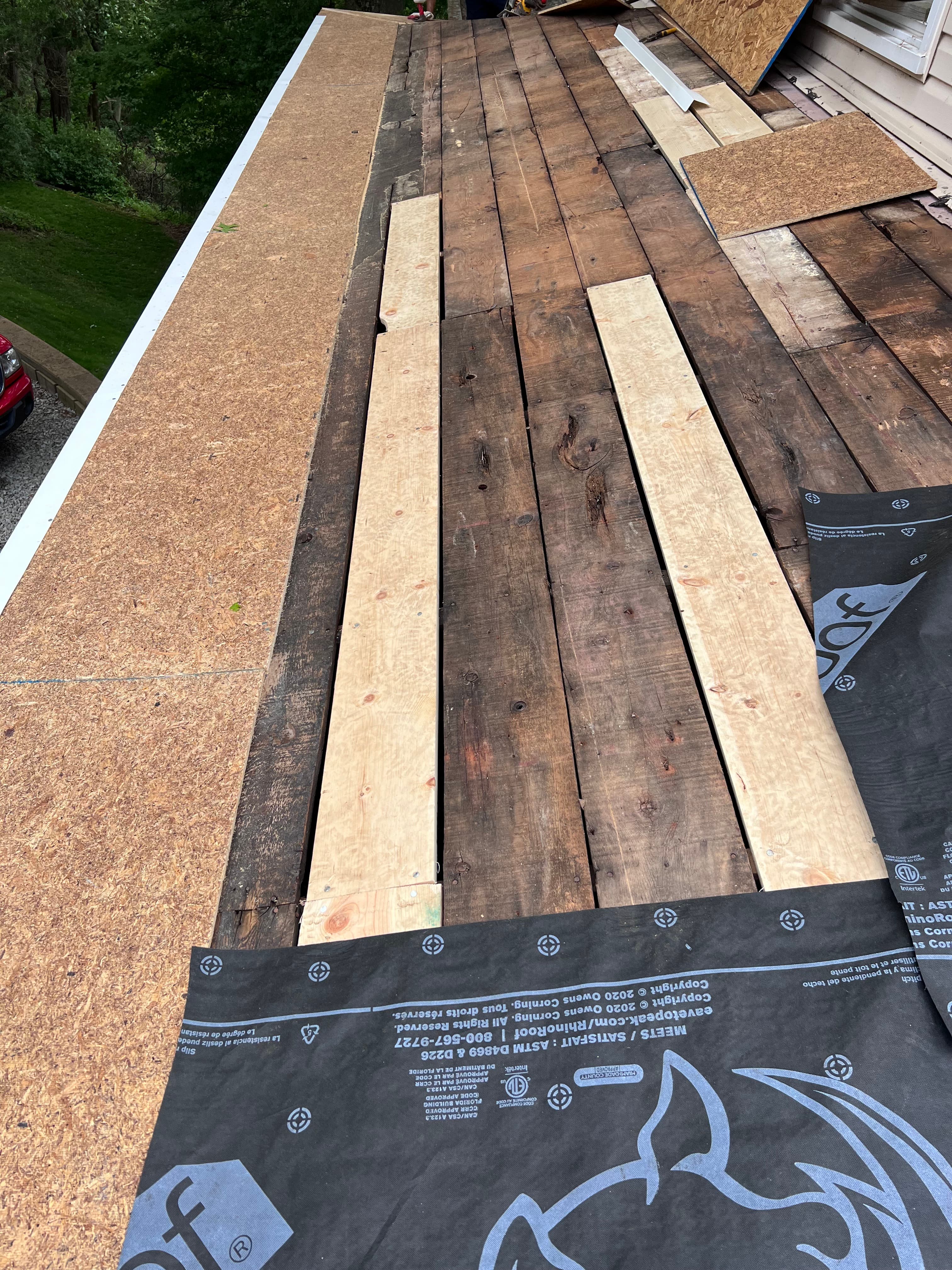 Porch roof modernization in progress 2